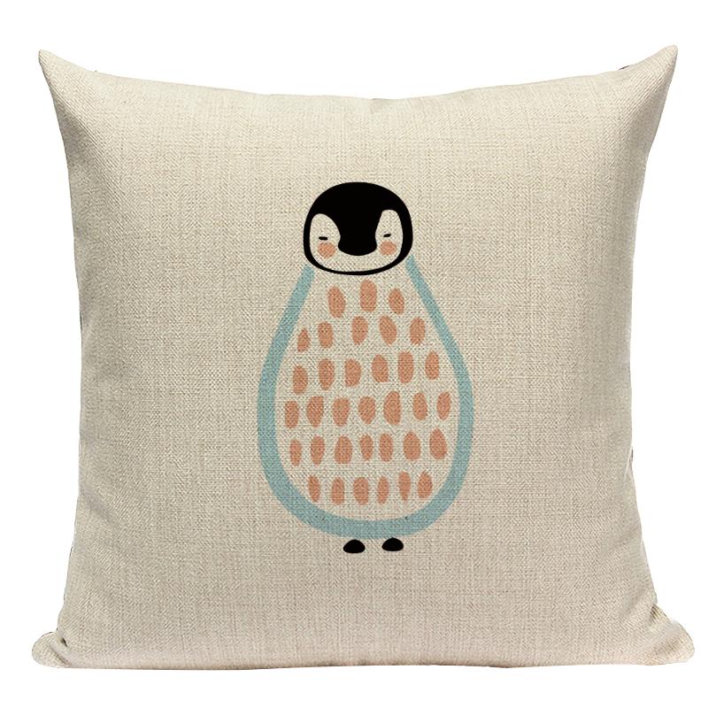Satın alın Snowflakes Penguin Cushion Cover 45*45cm Snowman Sweetheart
