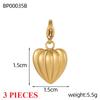 3PCS/LOT CARLIDANA Vintage Luxury Stainless Steel Natural Stone Star Eye Sunflower Pendants Charms for DIY Jewelry