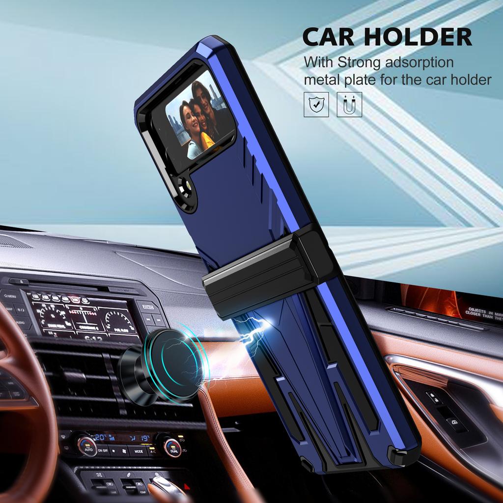 Kratzfeste, zweilagige, modische Schutzhülle für Samsung Galaxy Z Flip4 5g Flip 4 Zflip4, rutschfeste Telefonabdeckung