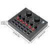 V8 Audio Sound Card USB Plug DJ Equipment Sound Cards Audio Mixer For Phone Computer PC Webcast Live External Karaoke Recording