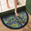 Oil Painting Luxury Soft Technology Velvet Mat Bathroom Moisture-wicking Easy Dry Non-slip Mat Bathroom Door Mat