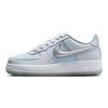 Nike Air Force 1 Low GS Pure Platinum Glacier Blue Kids Sneakers Metallic-Silver HQ3249-043
