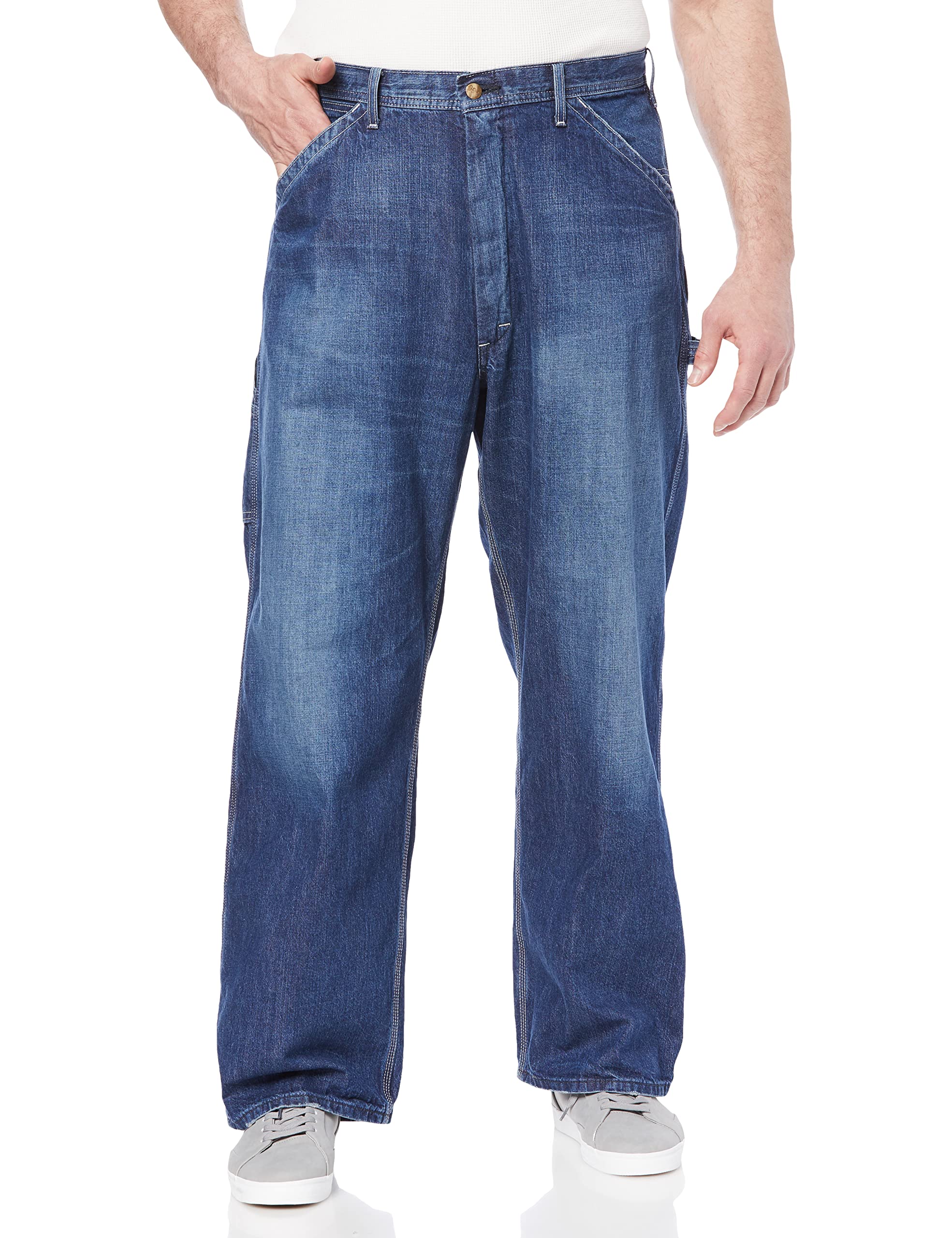 

Painter Pants Denim Pants Wide Straight Large Size LM7288 Blue 2 5L [Lee] Men s (Large Size)