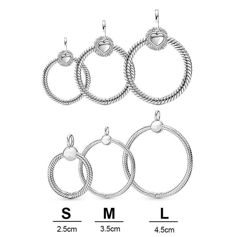 S925 Sterling Silver Color Necklace Collocation Pendant Moments Charms Bead For Women Fit Bracelet