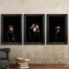 Animal Monkey Black Background Prints Poster Canvas Painting Hd Modern Wall Art Pictures For Living Room Bedroom Home Decoration