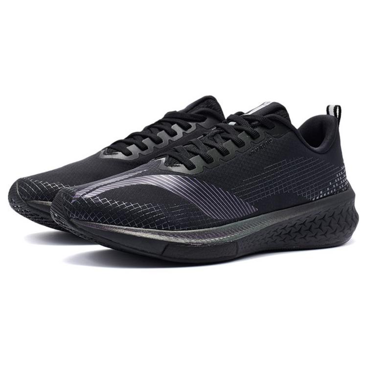 Li Ning Red Hare 5 Pro Reflective Cushioning Slip Resistant Low top Running Shoes Men's Black ARMR015-4