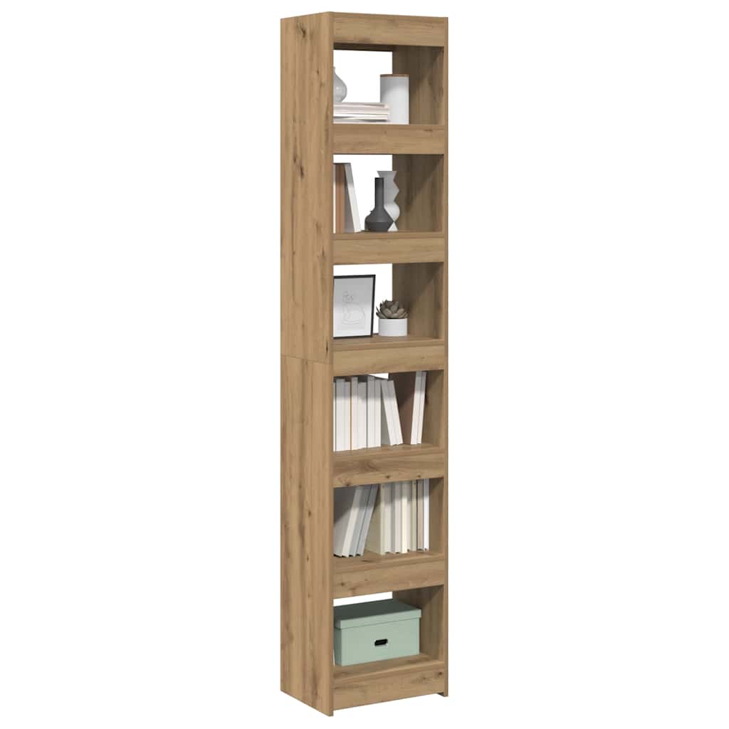 Bookshelf Room Divider Artisan Oak 40 X 30 X 198 Cm