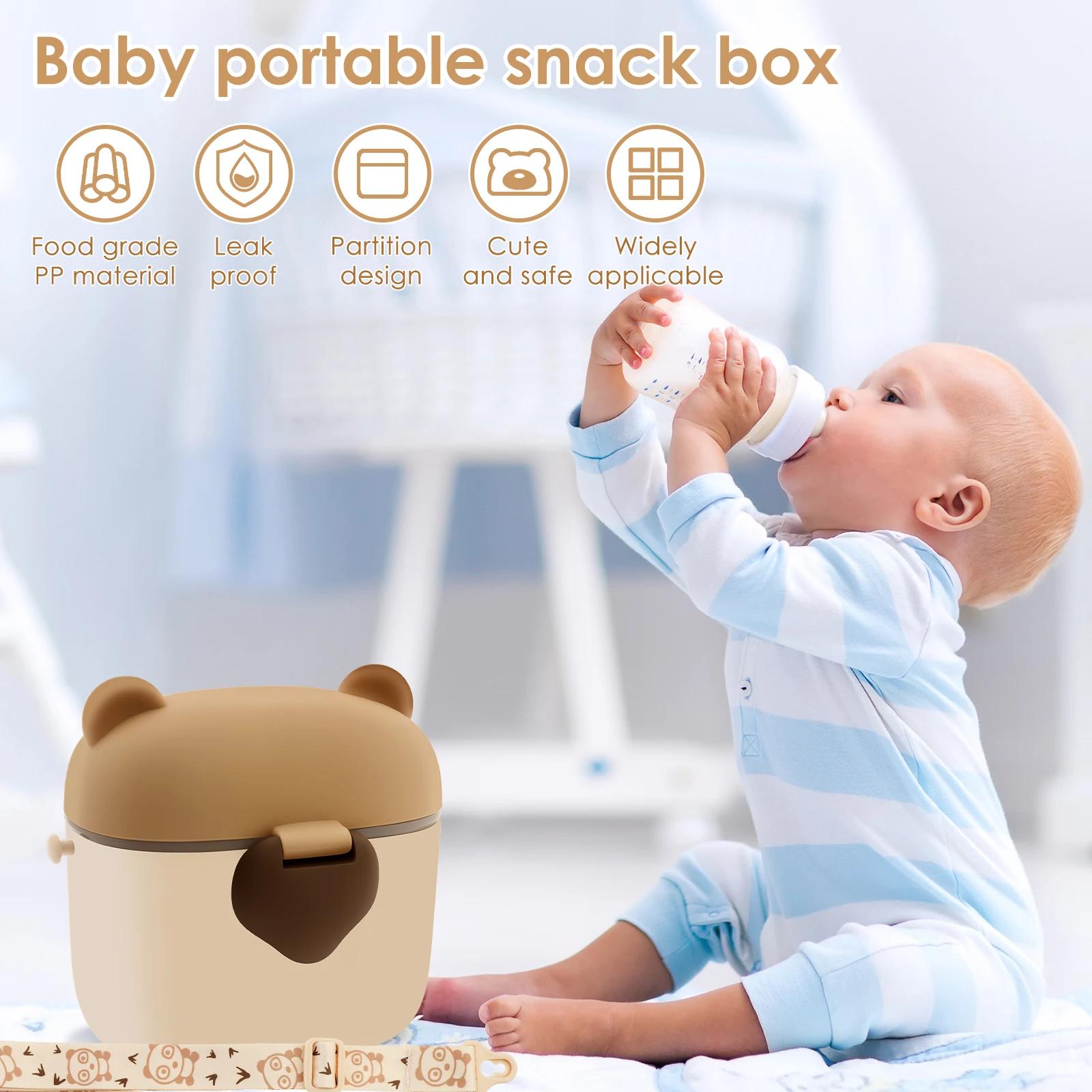 

Baby Milk Powder Box Portable Infant Feeding Container Newborn Food Storage Box Powder Dispenser Kid Meal Toddler Snack Fruits 5.12X5.12X4.72 inch&1PCS жовтий
