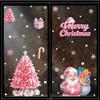 Cartoon-Schneemann Rentier Weihnachten Aufkleber PVC Statisch Haftend Fensteraufkleber für Glas Party Feiertagsdekoration