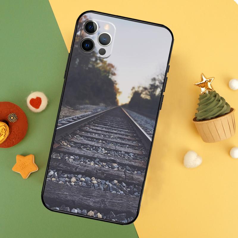 Train Rail Sunlight Phone Case For iPhone 17 Pro Max 17Air 16E 15 14 13 12 11 16 Pro Max Mini Shockproof Cover