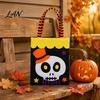 Holiday Photo Props Halloween Candy Bag, Cute Pumpkin Ghost Tote for Kids, Spooky Stiff Material Pouches Cartoon Pattern Treat Bag Party, Trick
