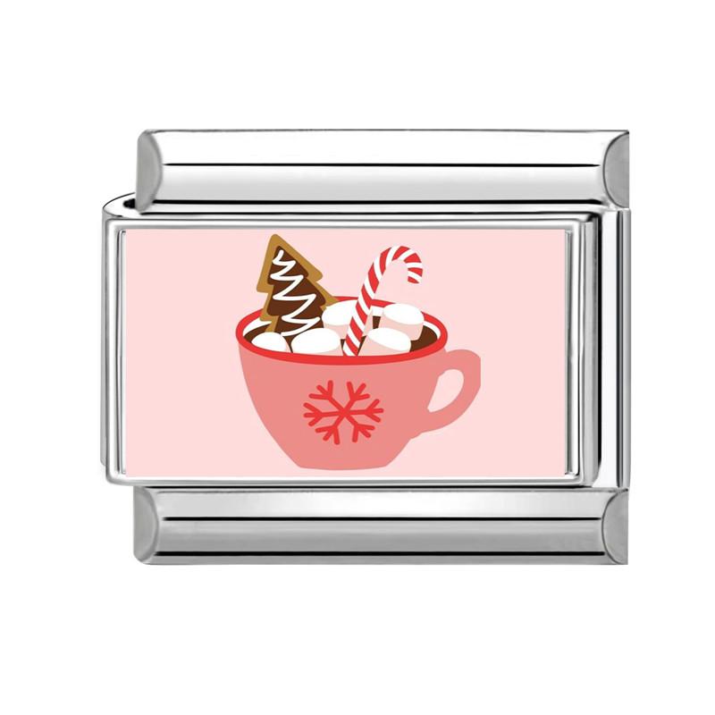 Cute Snowman Dog Santa Claus Snowflake Christmas Tree Italian Charm Links Fit 9MM Stainless Steel Bracelet Women Men DIY Making