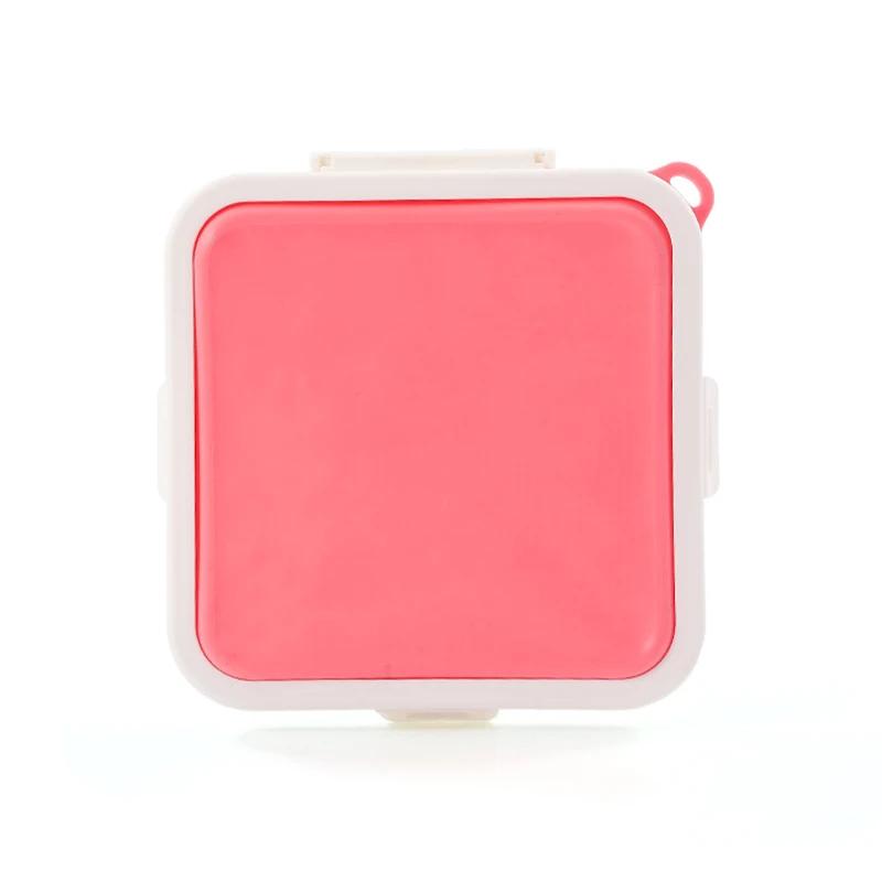 

Робочий Студент Силіконовий Портативний Ланч-бокс для їжі на винос Багаторазовий Ланч-бокс для мікрохвильовки Контейнер для зберігання їжі Бутербродниці рожевий