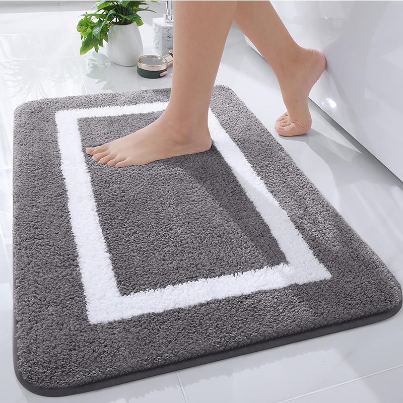 Kitinjoy Absorbent Bath Mat Bathroom Rug Shower Non-Slip Bedroom Wash Carpet Soft Thick Living Room Plush Foot Mat Floor Decor