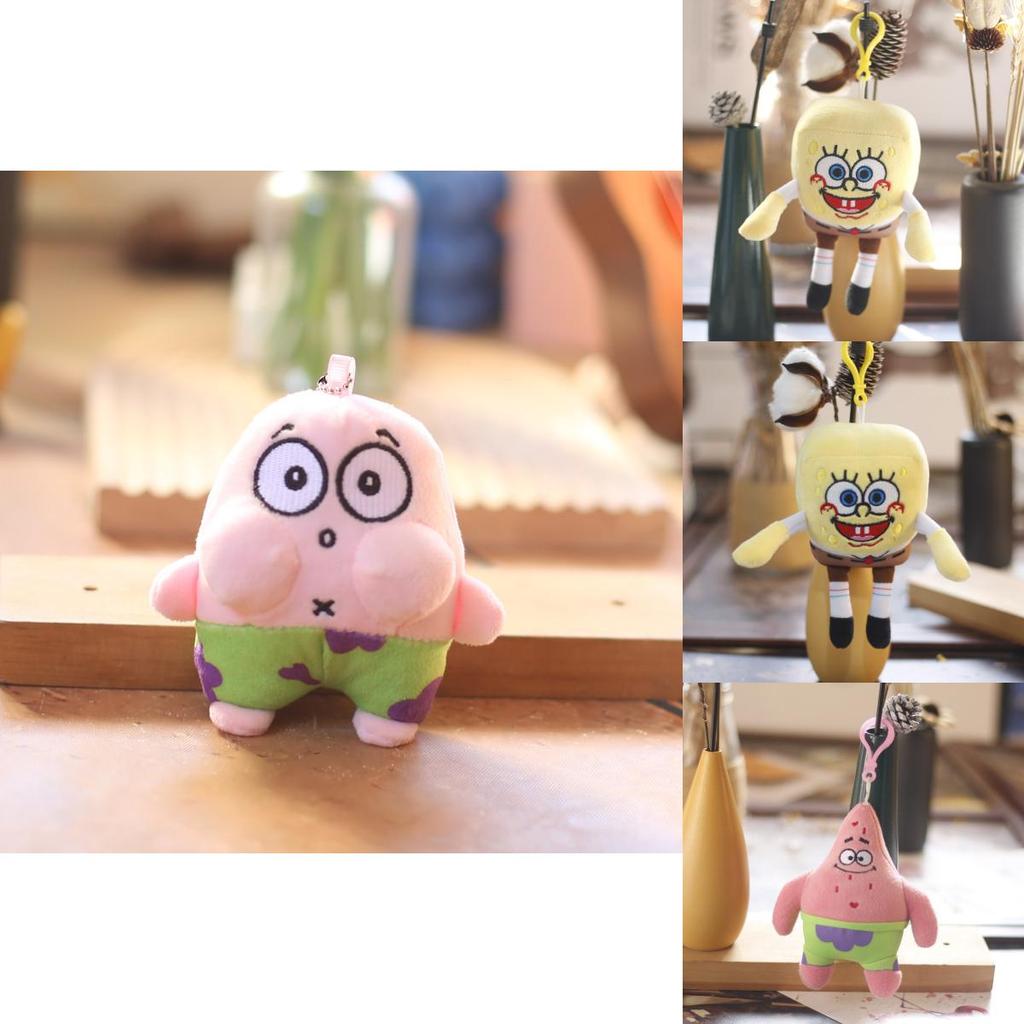 Adorable Spongebob Keychain Plush Toy Cute Patrick Bag Charm For Kids And Adults