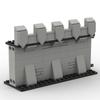 Medieval City Block Building Set - Interlocking Tower and Wall Scene Assembly
