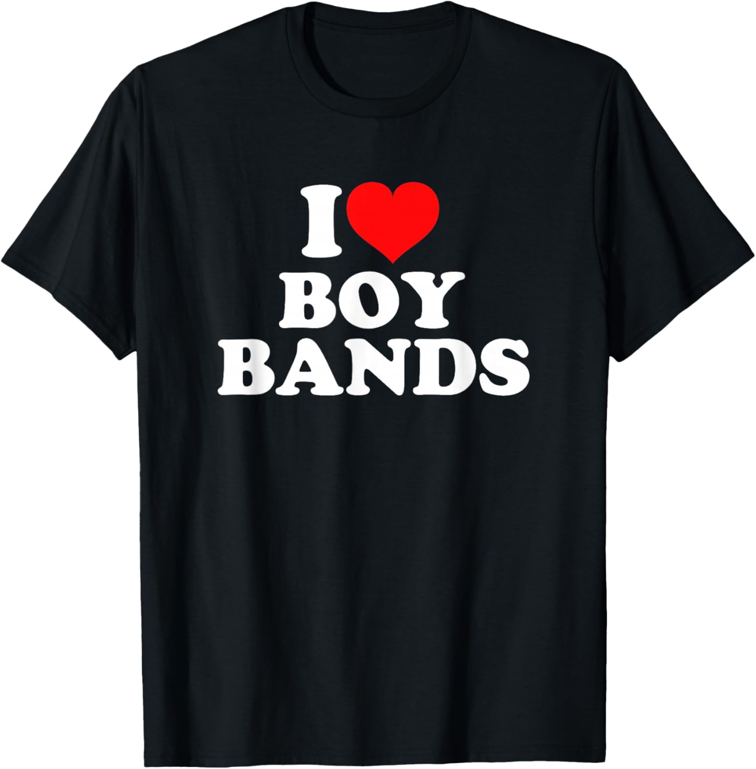 I Love Heart Boy Bands T-Shirt Unisex T-Shirt L
