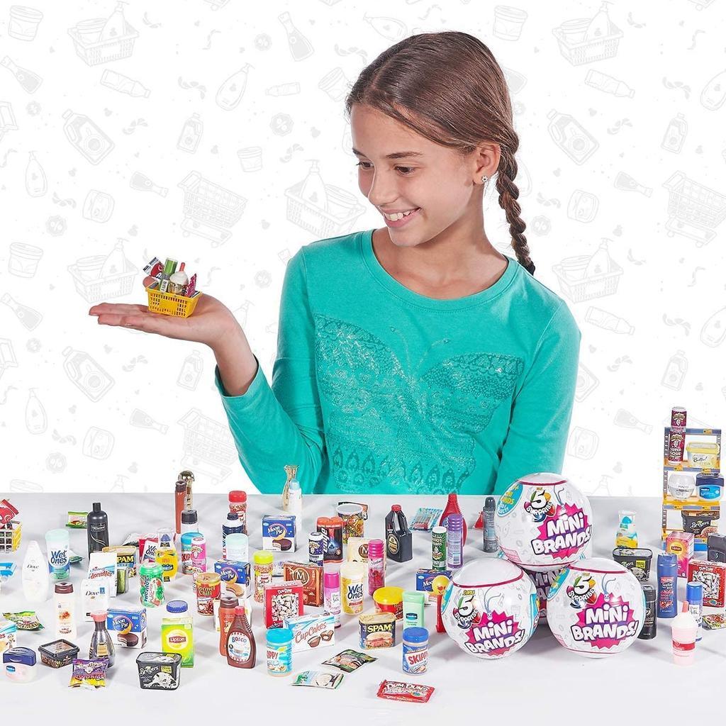 5 SURPRISE ZURU Mini Brand Mystery Capsules, Realistic Miniatures, Brand Collection Toys (Set of 2) 7729