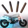 1x Universal Motorcycle Car Turn Signal Lights 12V 12 LED Sequential Flowing Strips Motorcycle Car Amber LED Flasher Light Lamp