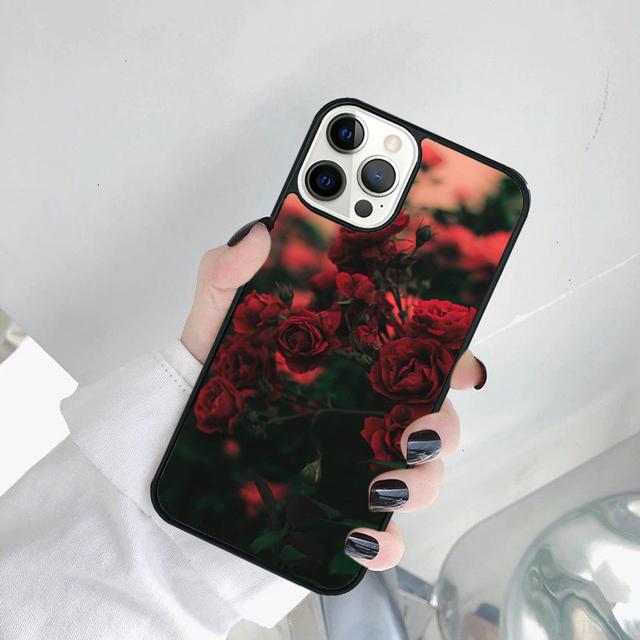 Red Rose Phone Case Cover For iPhone 17 Air 15 16 14 12 11 13 Pro MAX Plus Coque