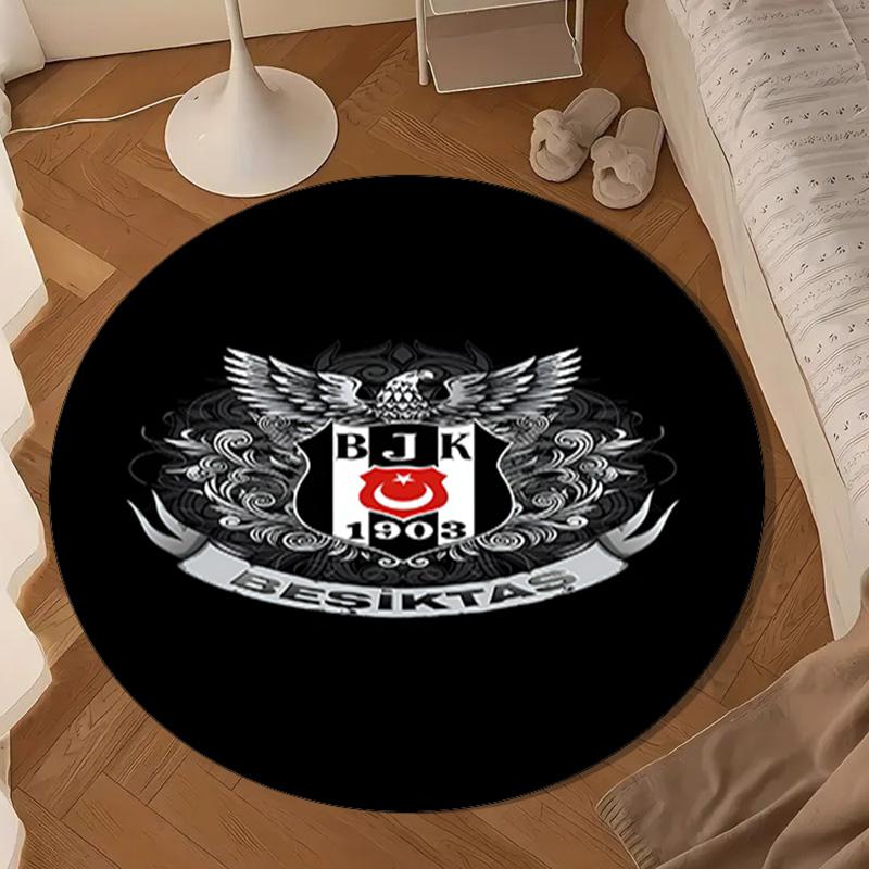 Beşiktaş Istanbul Football Club Emblem Round Mat Home Decor, Chair Rug For livingroom,Bedroom, Doormat Home Decor Birthday Gift Christmas Gifts