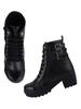 Shoetopia Womens  Chunky Heel Short Booties with Non-Slip Sole, Comfortable Trendy Ankle Boots | Soft Cushioned Sole | Casual, Party & Winter Wear