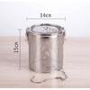 Big Stainless Steel Fine Mesh Strainer Gravy Soup Taste Spice Box Basket Brine Hot Pot Slag Separation Colander Strainers Basket