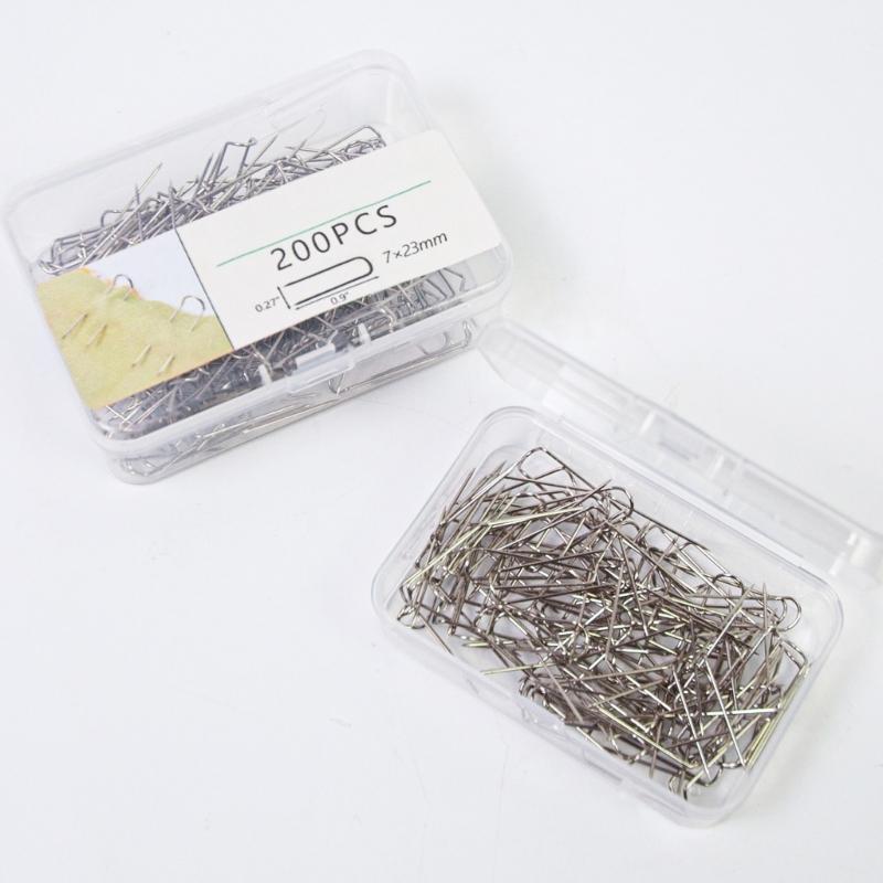 100/200Pcs Sewing Pin Fork Pin Double Blocking Pin Stainless Steel Needlecraft Pin for Fabric Craft Jewelry Display