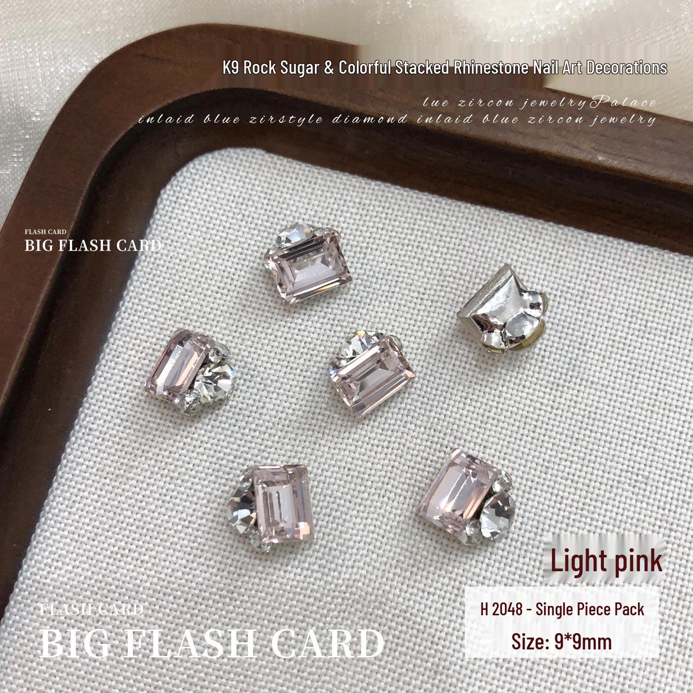 

Handmade Shiny K9 Crystal Right Angle Stacked Drill Nail Art Accessories