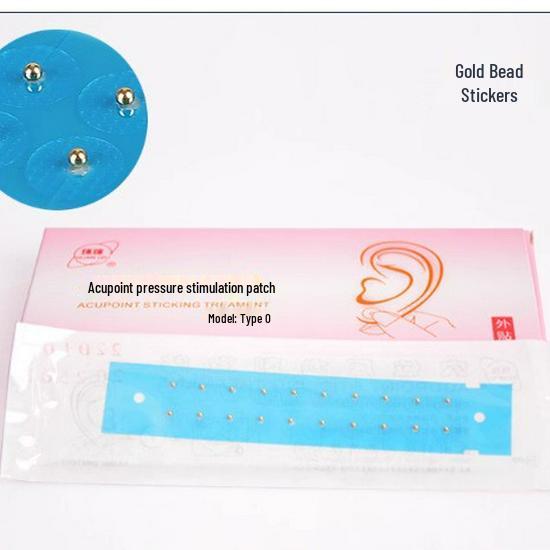 Global Brand Magnetic Ear Acupoint Stimulation Patch with Gold & Silver Beads