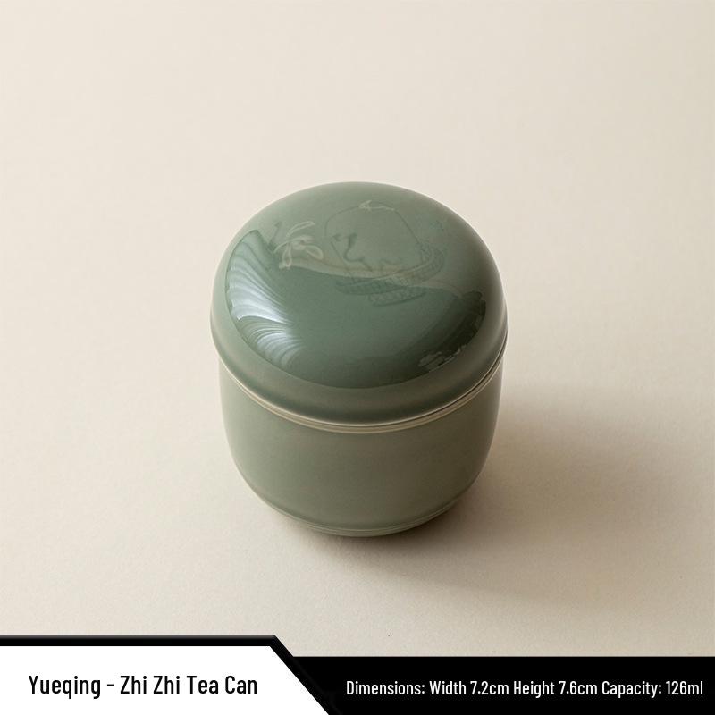 Moisture-Proof Jade White Porcelain Tea Caddy - High-Grade Sealed Ceramic Storage Jar with Custom Logo