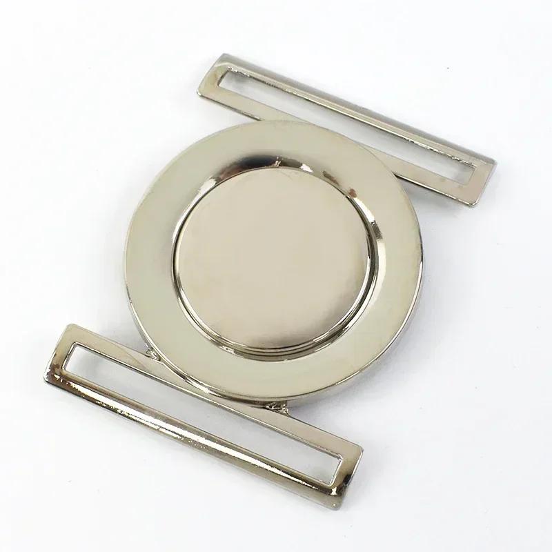 1/2/4/5Pcs Meetee 50mm Metal Belt Buckles Decor Button for Windbreaker Coat Down Jacket Sewing Clasp Buttons Clothes Accessory