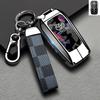 Handmade Cowhide Genuine Leather Key Case for TOYOTA Camry Hanlanda Car Key Protection Sleeve with Keychain - Protective Shell