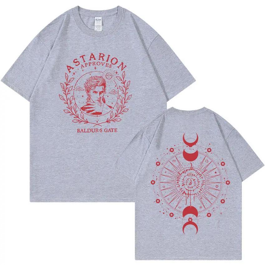 Retro Astarion Baldur's Gate 3 Graphic T Shirt Men's Women Fashion Oversized Cotton T-shirt Harajuku Clothing Tops Men T Shirts