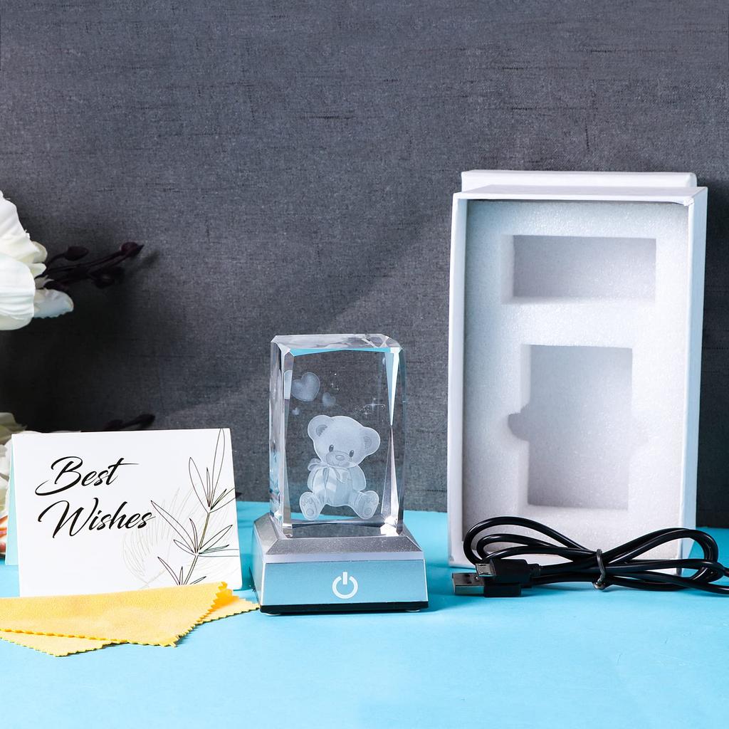 Popular Birthday Gift for and K9 Crystal Winnie the Pooh and Bear LED Light Base with USB Women, Mothers, Wives, Girlfriends. [Authentic] Charging.