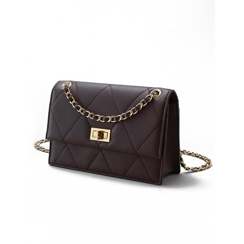 Nou nișă piele retro sens high-end mic vânt parfumat lanț romb geantă sub braț geantă de umăr messenger pentru femei