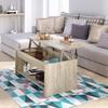 Table basse relevable - Style contemporain - Décor chene sonoma - L100 x P50 x H44cm - HAPPY
