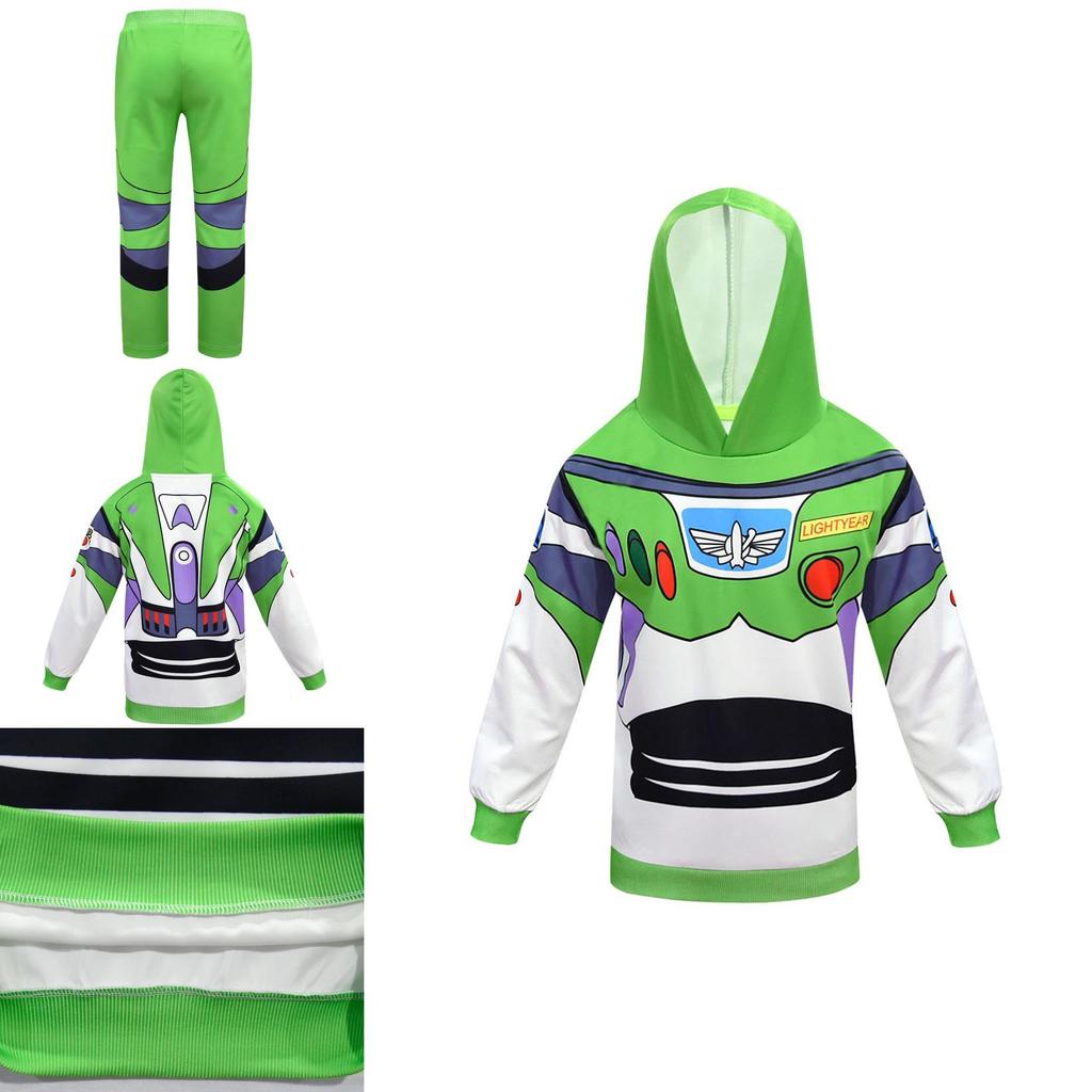 Adorable 4 Cosplay Buzz Lightyear 2pcs Set Hoodie Pants Halloween Costume