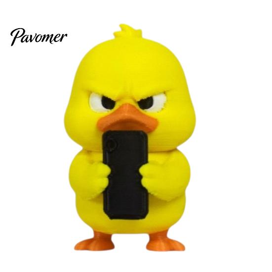 Lustige Auto-Armaturenbrett-Dekoration 3D-gedruckte gelbe Entenfigurine, Statue mit lebendigen Ausdrücken, Schreibtisch-Ornament für das Büro, niedliche Miniatur-Ornamente