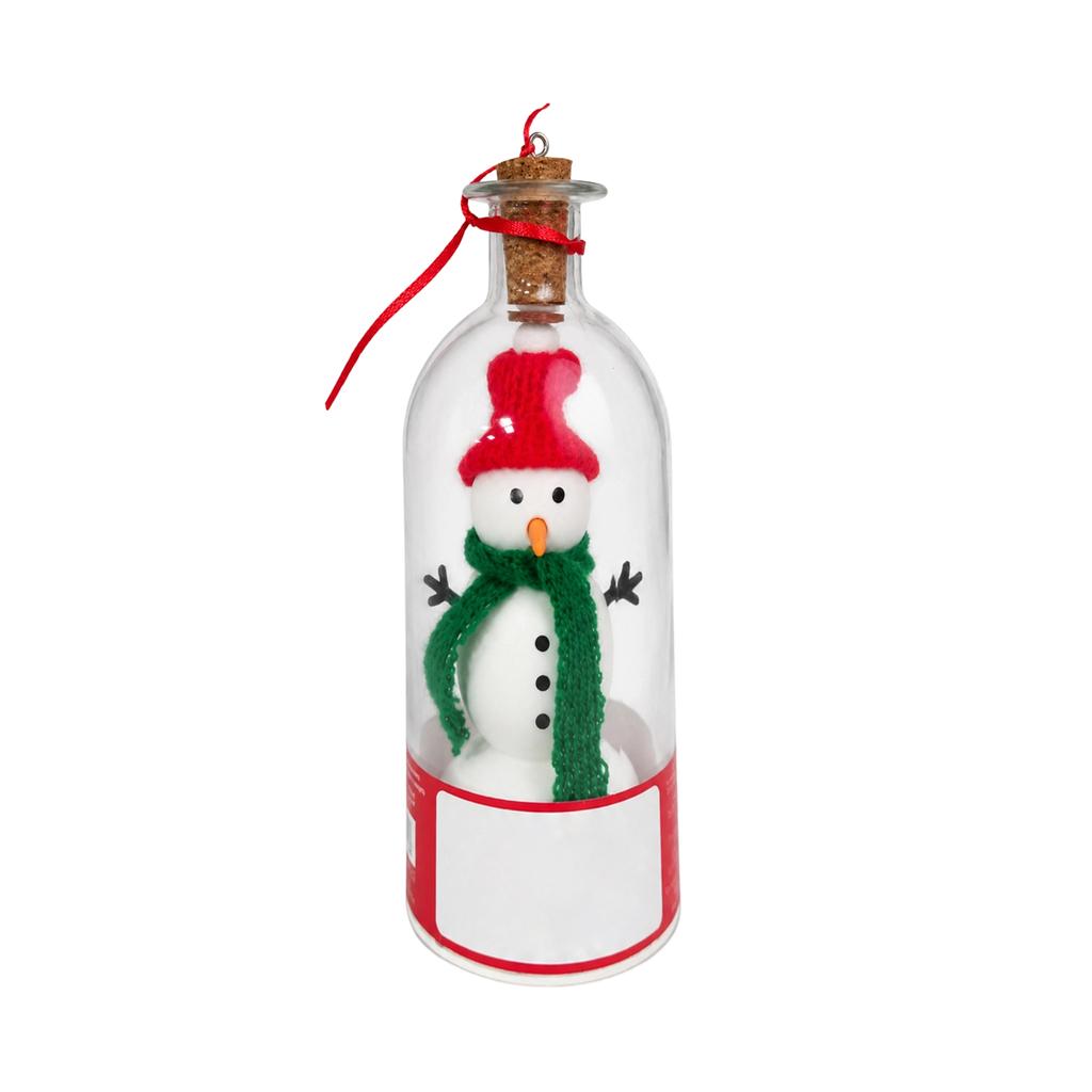 Christmas Tree Message in a Bottle Decoration for Holiday Home Decor