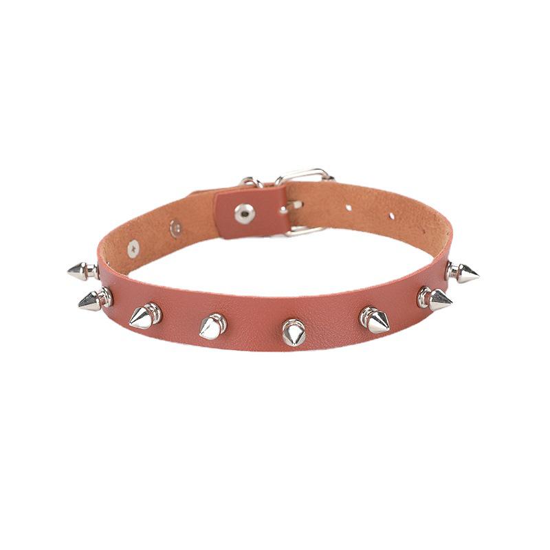 Punk Spiked Rivet Leather Choker - Harajuku Cosplay Gothic Rock Necklace