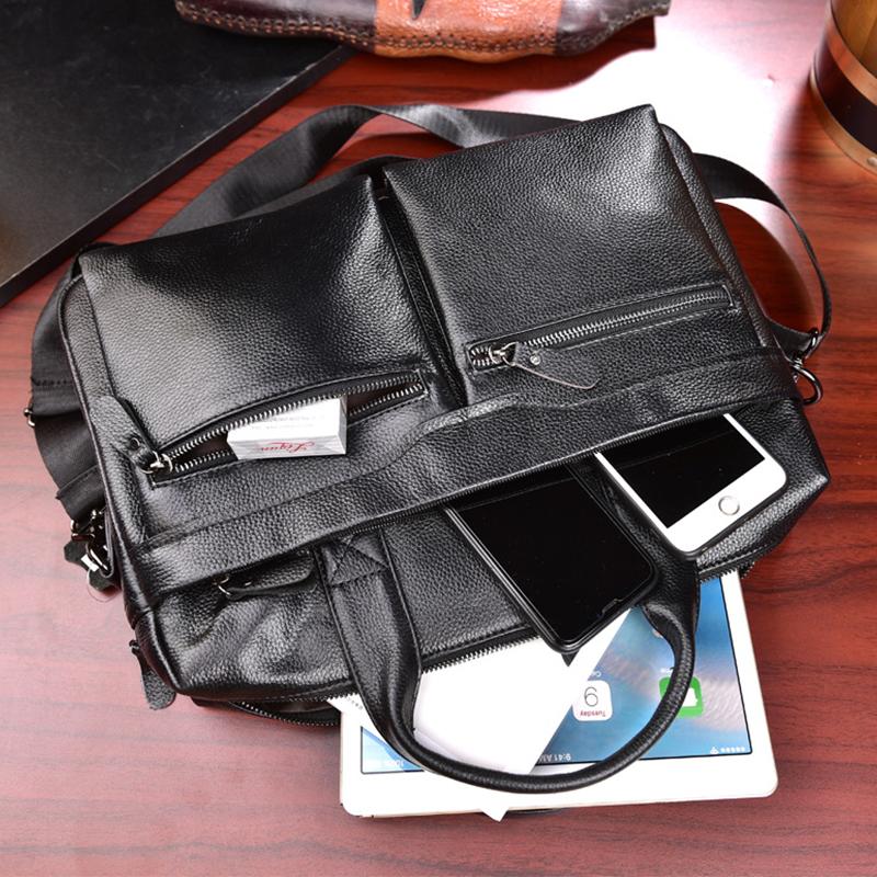Brand Fashion Designer Leather Messenger Briefcase Men's Business Bags IPad Computer Bags 2026 Hot Fashion Male HandBag Tote Bag