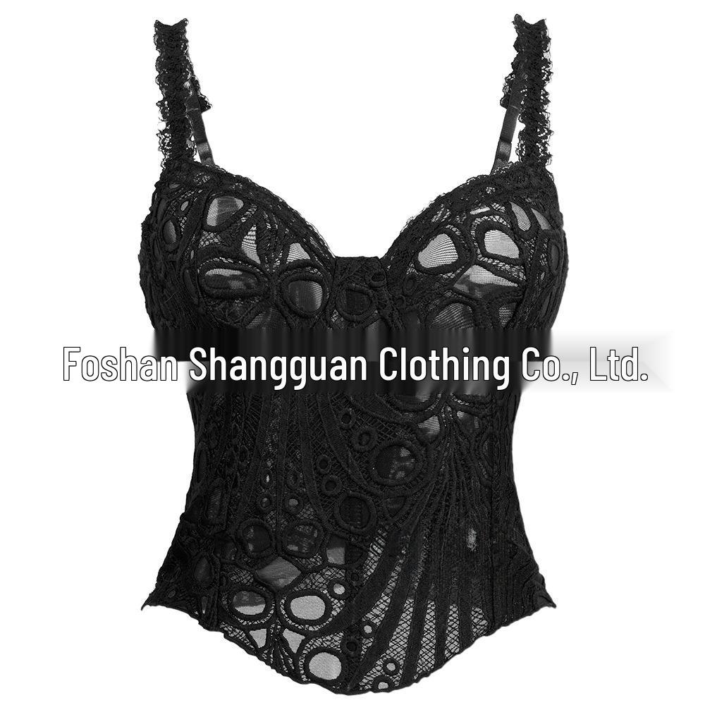 European-American Lace Corset Bodysuit