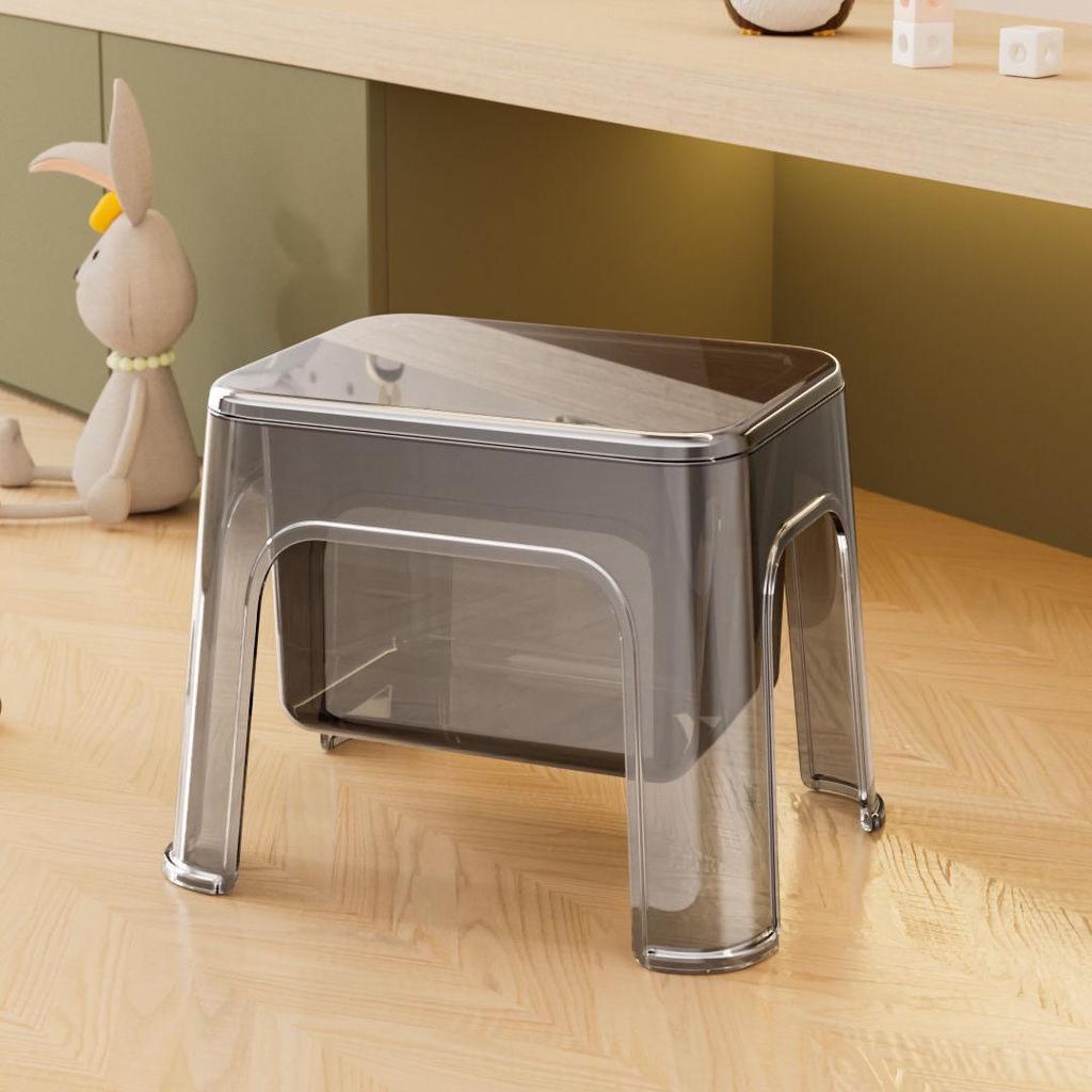 Thickened PET Collapsible Storage Stool for Kids - Small, Simple, and Durable Plastic Chair