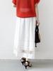 Ships Any Rope Design Gathered Flare Skirt (723220049) White, Hand Washable, One Size