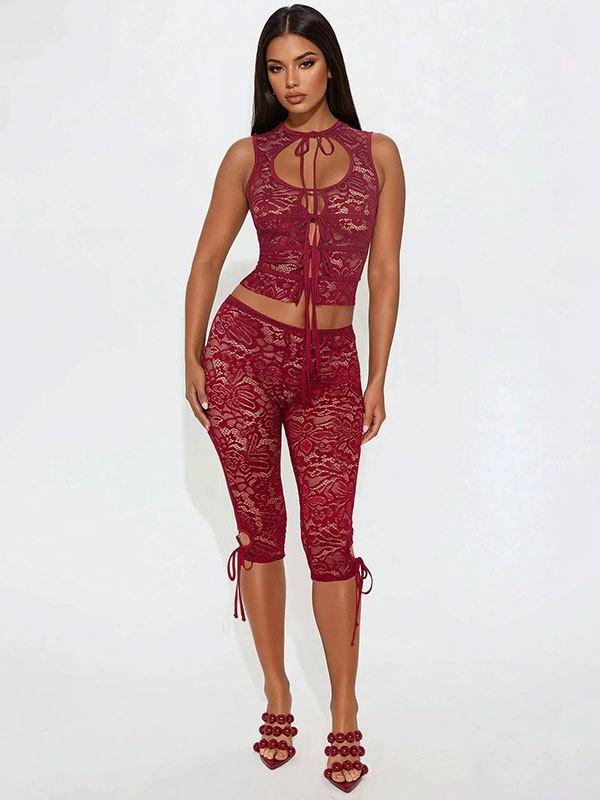 Import and Export, Fashion European and American Style Sexy Spice Girls Lace-up Halter Shorts Suit Women