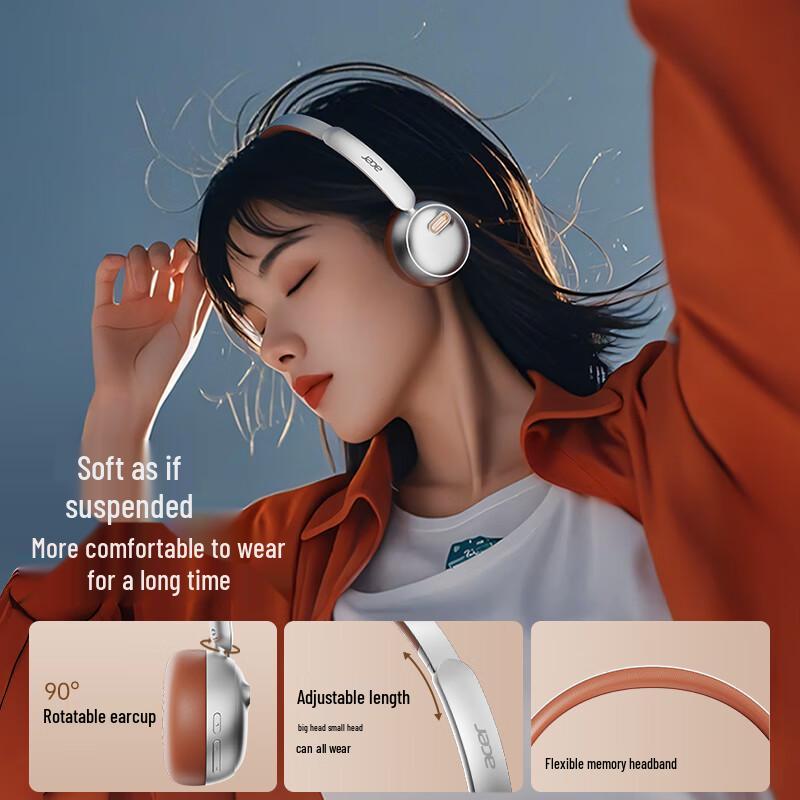 Acer OHW111 Retro Wireless Bluetooth Over-Ear Headphones