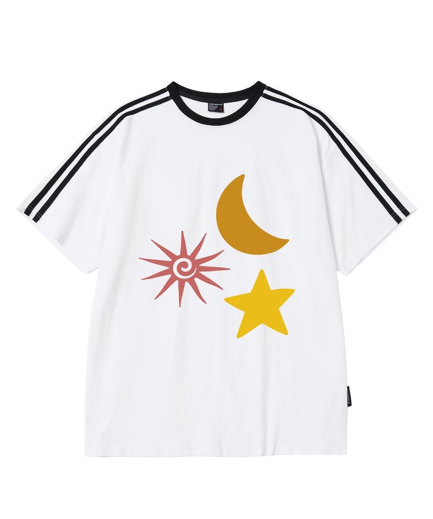 Deulousi Dw Sun & Moon Track Short Sleeve T-Shirt 5 Colors (Type B)