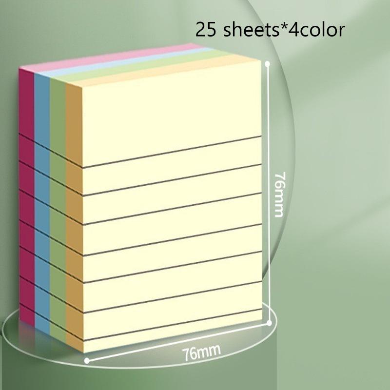Fluorescent Colored Sticky Notes 3x3 Inch Student Memo Strips, N-Times Stick, Hot Selling Notepad