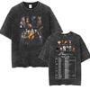 Alex Warren Moon Kunstwerk Musiktour 2026 Vintage Washed T-Shirt Herren Damen Mode Punk Hip Hop T-Shirts Sommer Oberteile Lockeres T-Shirt